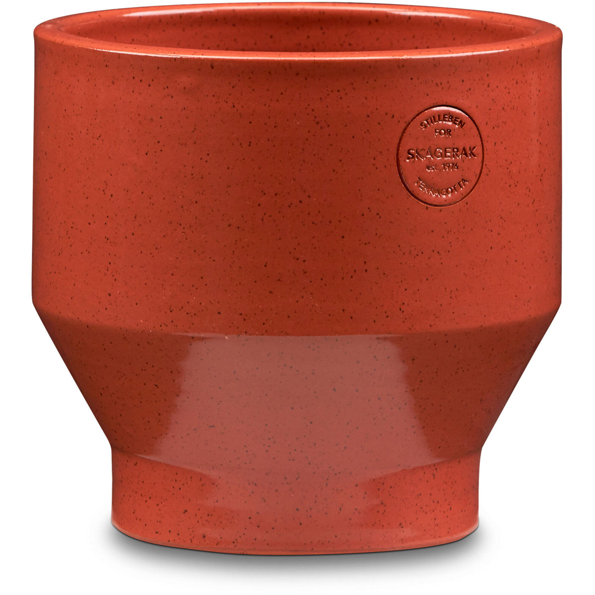 Skagerak Edge krukke i brændt rød terracotta, Ø18 x 18 cm