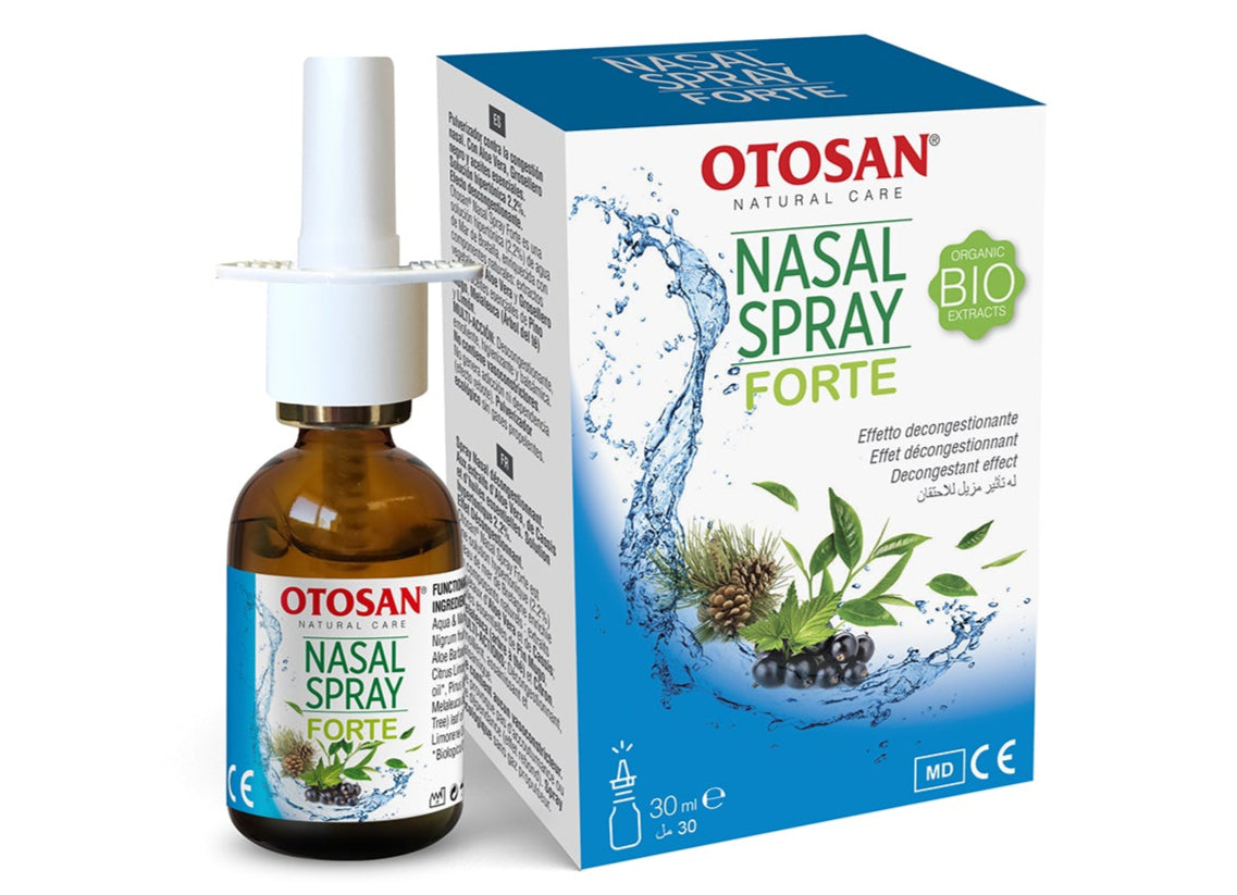 Flaske med Otosan Nasal Spray Forte næsespray, 30 ml