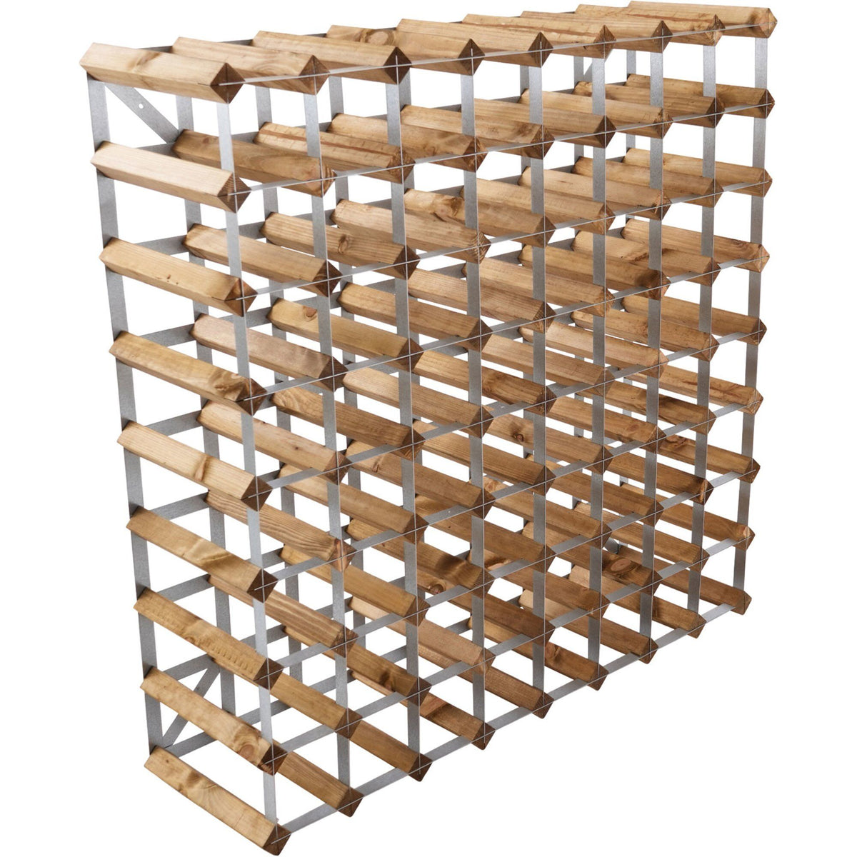 Traditional Wine Racks vinreol i lys eg med plads til 72 flasker