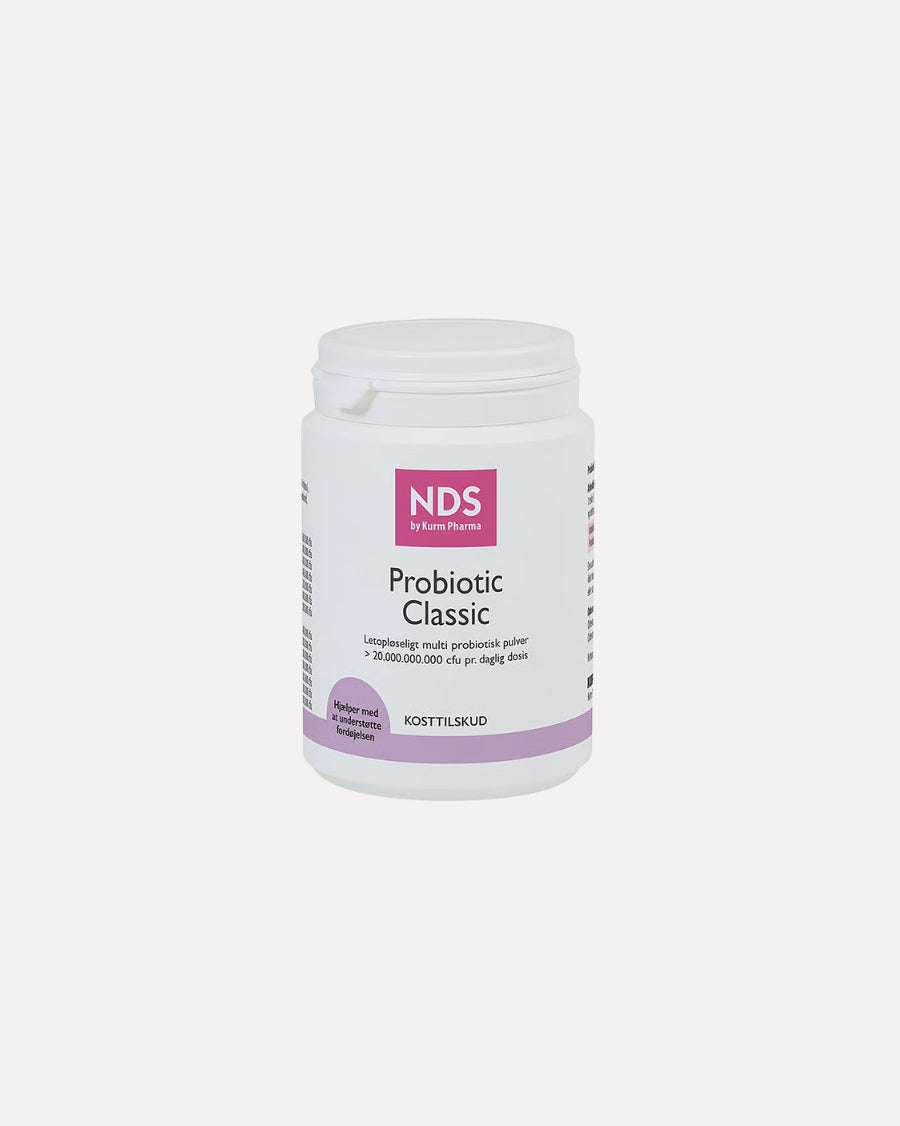 NDS Probiotica Classic 10 mælkesyrebakterier i pulverform med 15 bakteriestammer