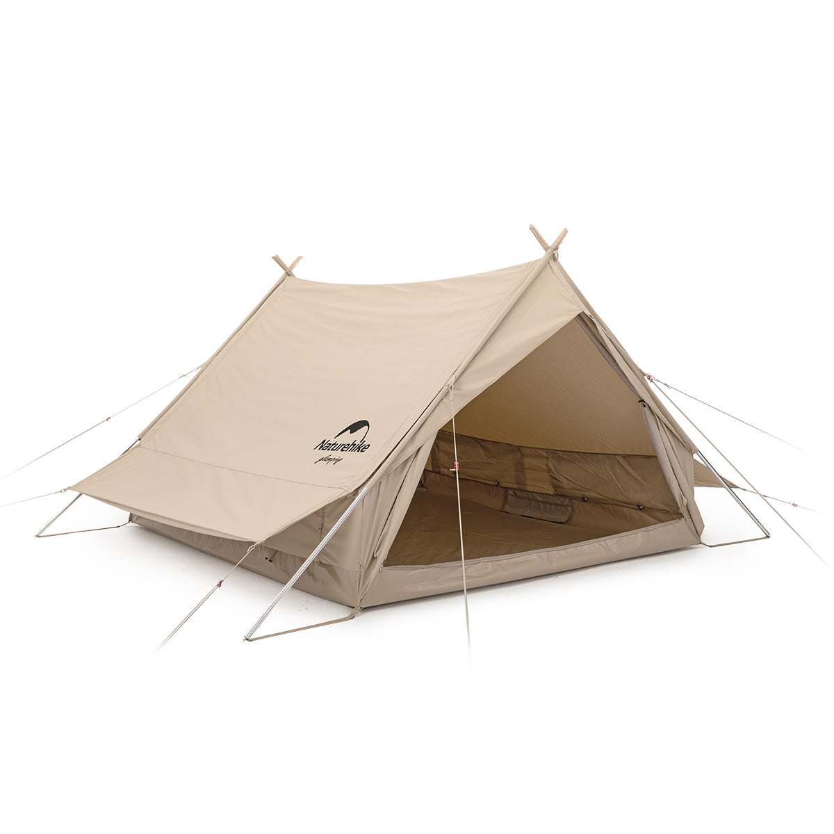 Beige Naturehike glamping telt X-small med integreret solsejl