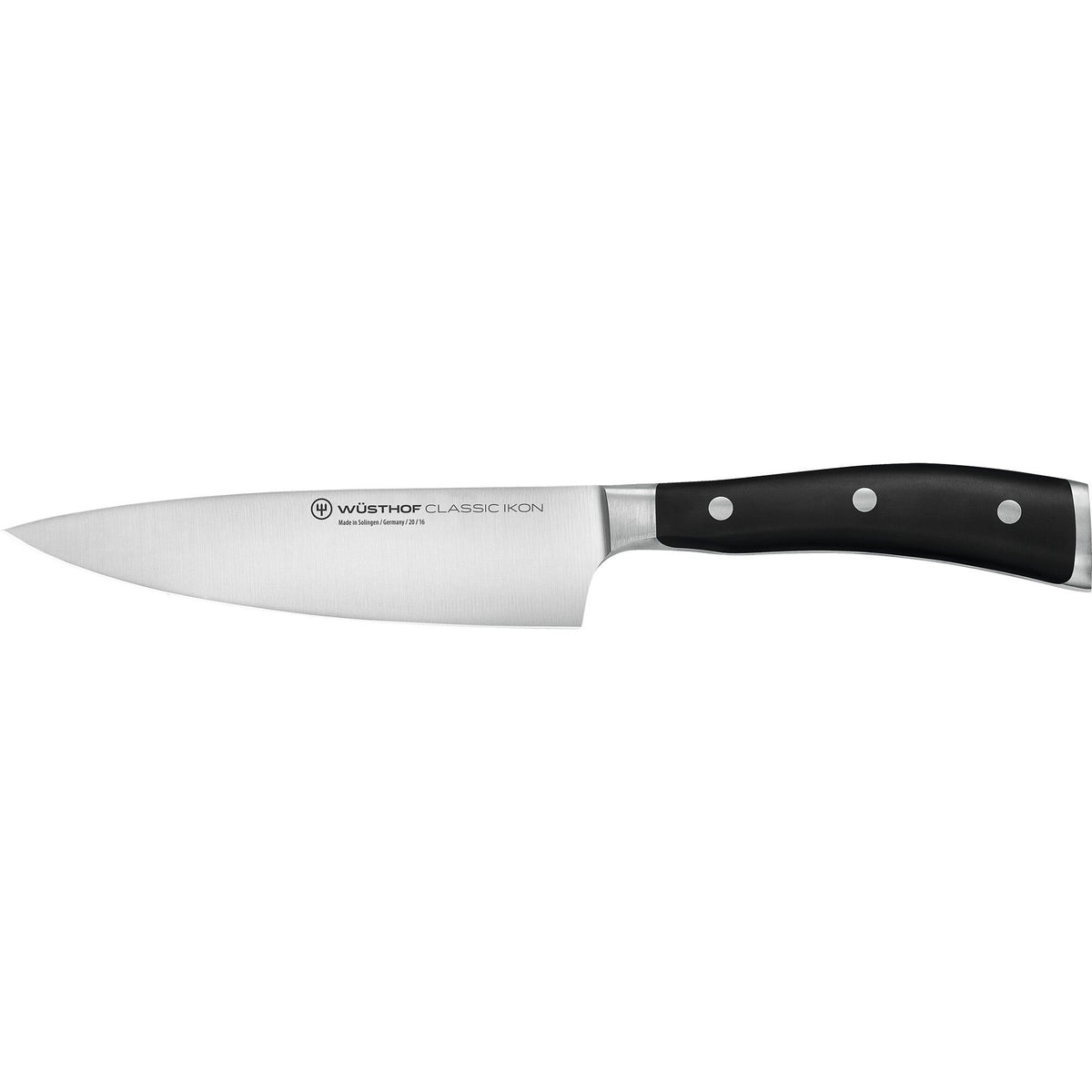 Wüsthof Classic Ikon kokkekniv på 16 cm med sort håndtag