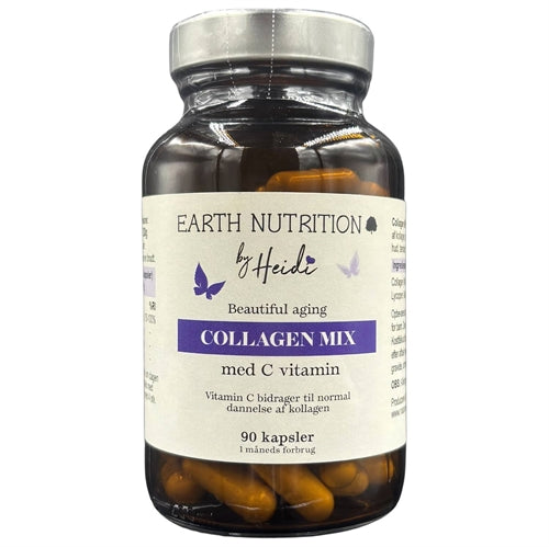 Pakning med Collagen Mix med C-vitamin, 90 kapsler, fra Earth Nutrition