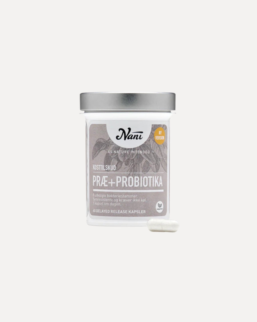 Nani Præ + Probiotika kapsler, pakke med 60 stk