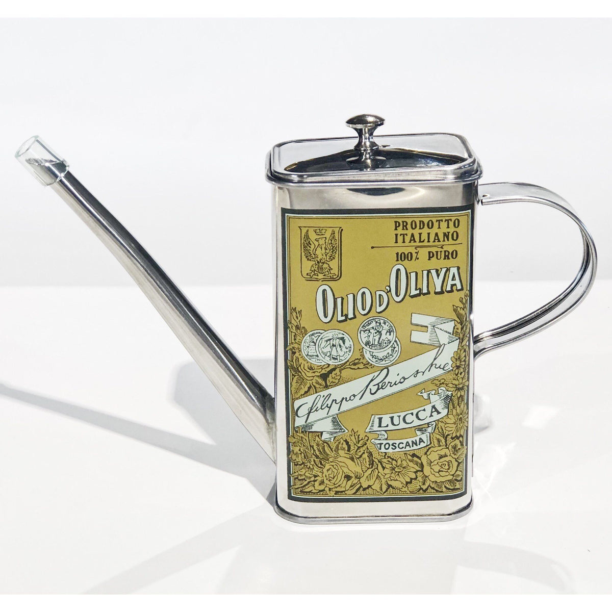 Retro olivenoliekande Lucca i rustfrit stål fra Giovacchino Barni