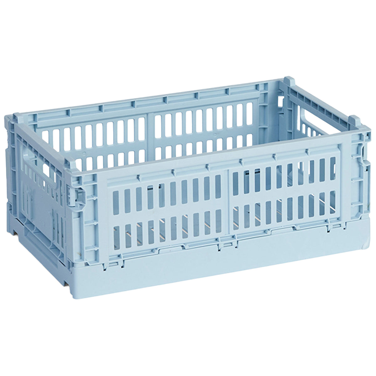 Hay Colour Crate Small foldbar opbevaringskasse i lyseblå soft blue