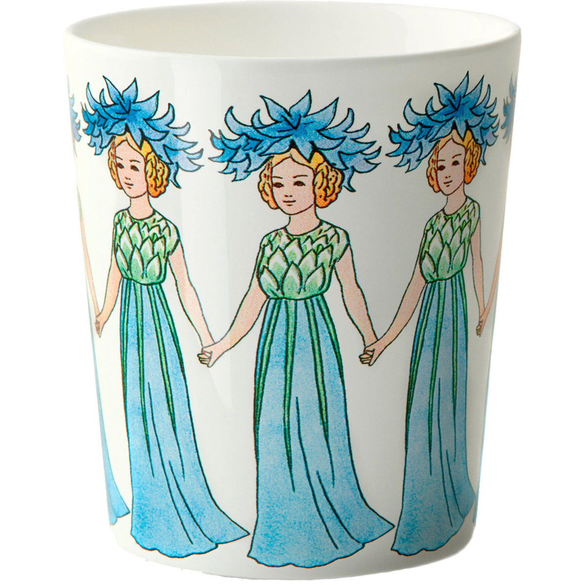 Design House Stockholm Elsa Beskow krus med motivet Jomfru Kornblomst