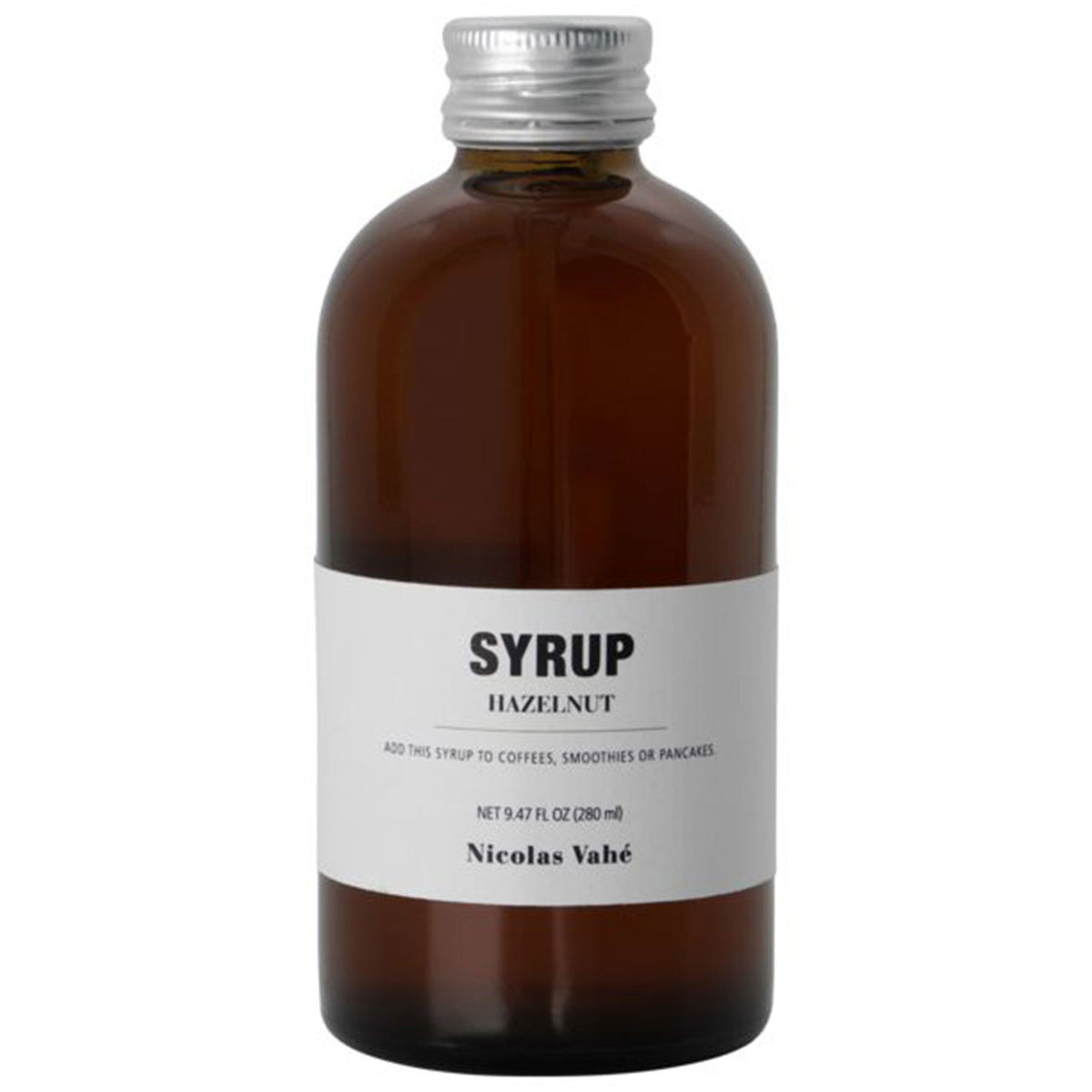 Nicolas Vahé sirup med smag af hasselnød i flaske på 25 cl