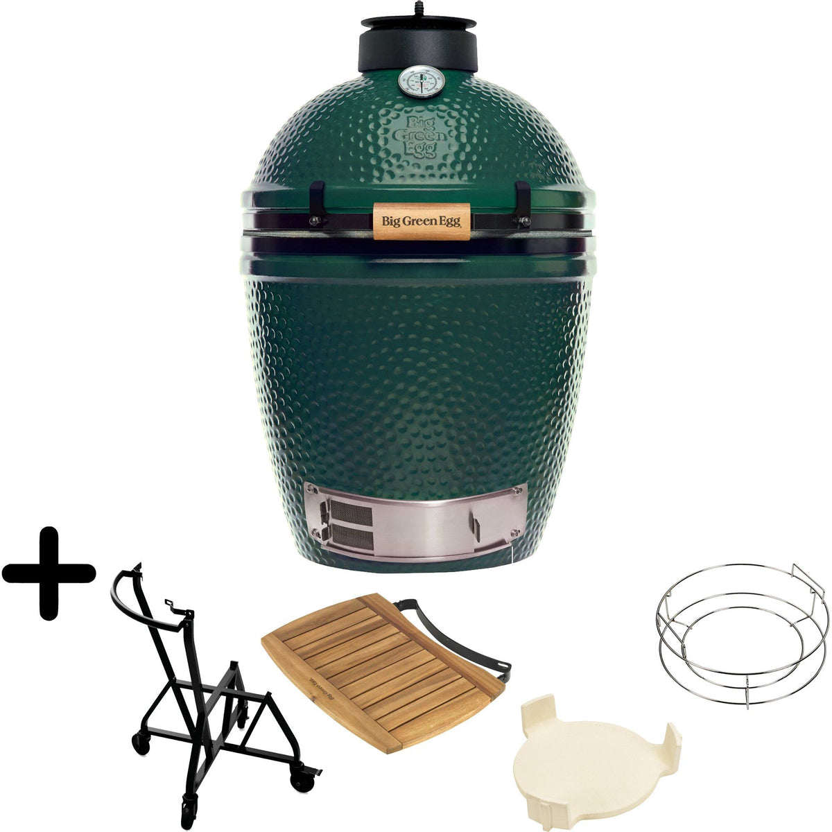 Big Green Egg kamadogrill i størrelse medium som komplet pakke+