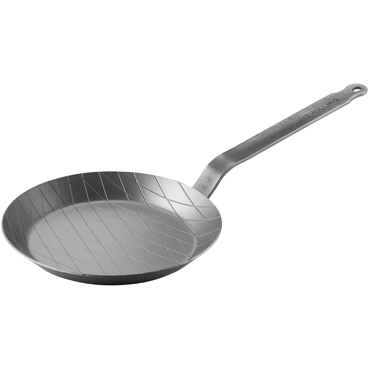Zwilling Forge stegepande og grillpande i kulstål, 28 cm, med diamantmønstret bund