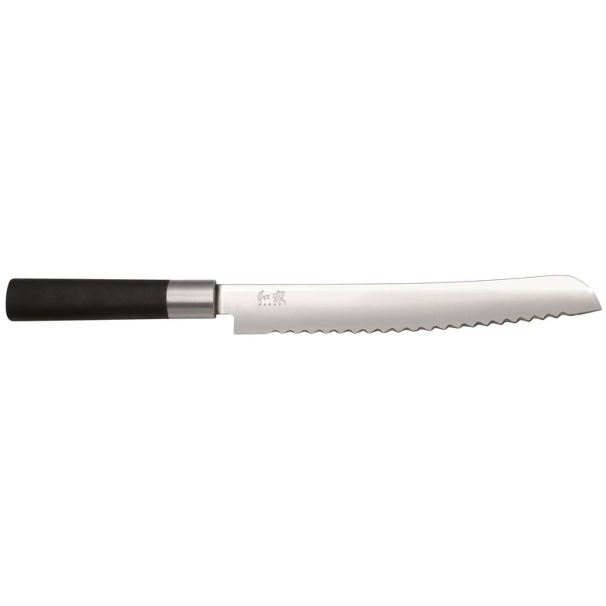 Kai Wasabi Black brødkniv på 23 cm med sort vandfast plasthåndtag