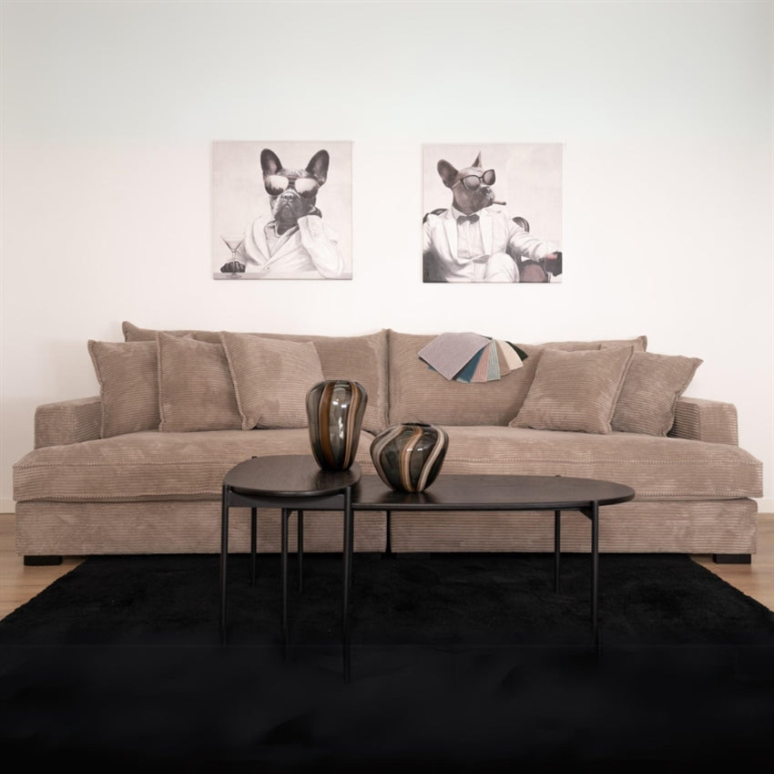 Chelsey 3-personers flydersofa i Mink fløjl fra Scandinavian Living