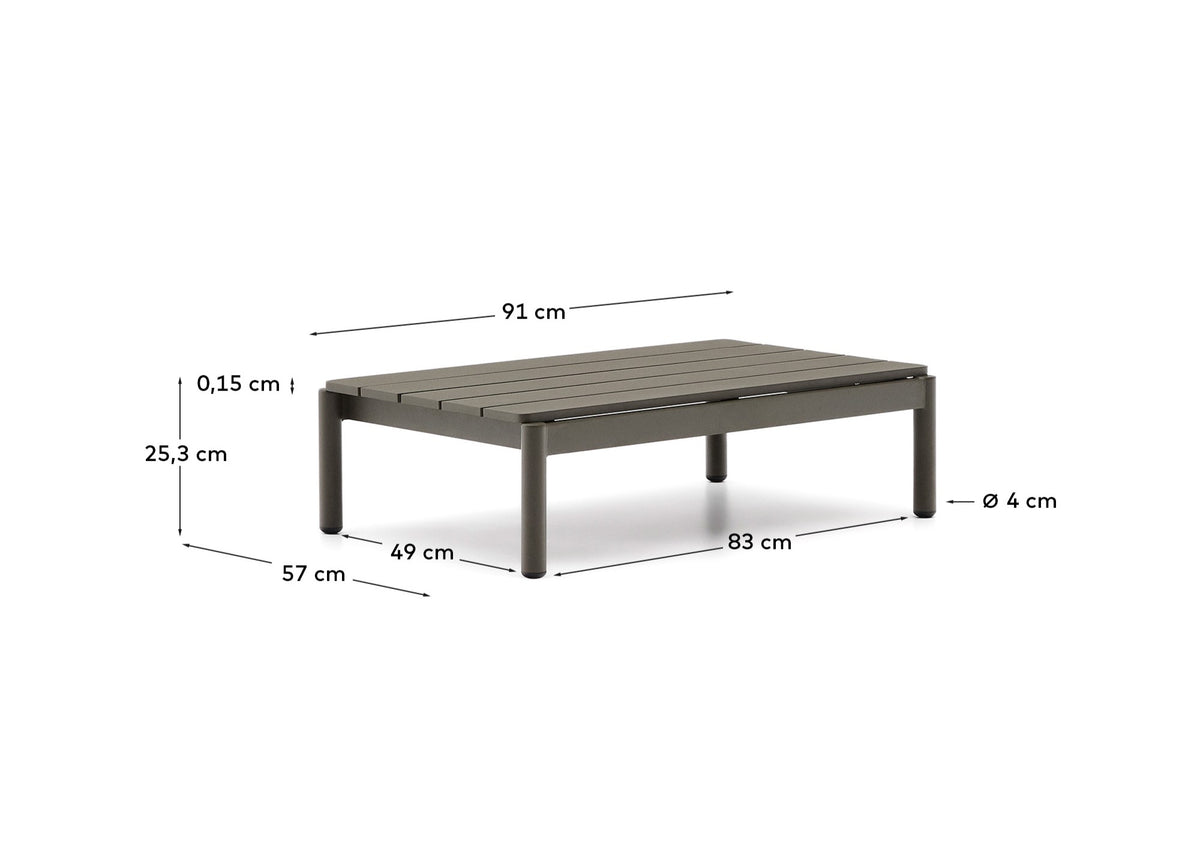 Se KAVE HOME Sorells udendørs sofabord, rektangulær - grøn aluminium (52,4x91) ❤ Kæmpe udvalg i Kave Home - Køb online på udsalg og tilbud lige nu ❤ Meget billig fragt og hurtig levering: 1 - 2 hverdage - Varenummer: Boboonline-117282 og barcode / Ean: 8447305035054 på lager - Udsalg på Udendørs møbler,Udendørs loungemøbler,Udendørs loungeborde,
Udendørs møbler,
Udendørs loungemøbler,
Terrasse og have,
U Spar op til 51% - Over 785 kendte brands på udsalg