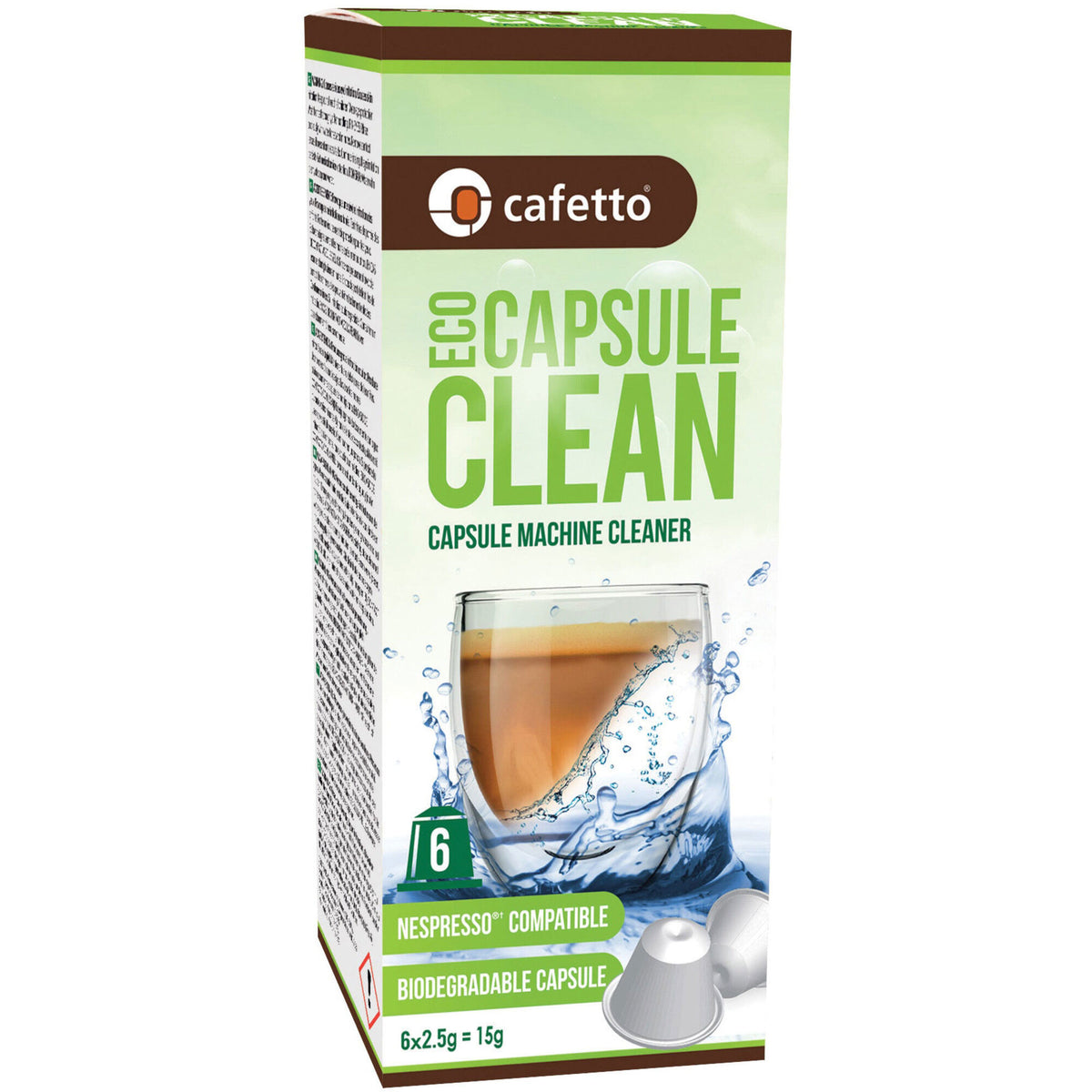Cafetto Eco rengøringskapsler til kaffe- og espressomaskiner, 6 stk