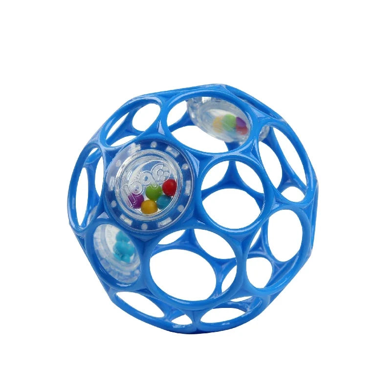 Blå Oball Rattle babyrangle designet til små hænder