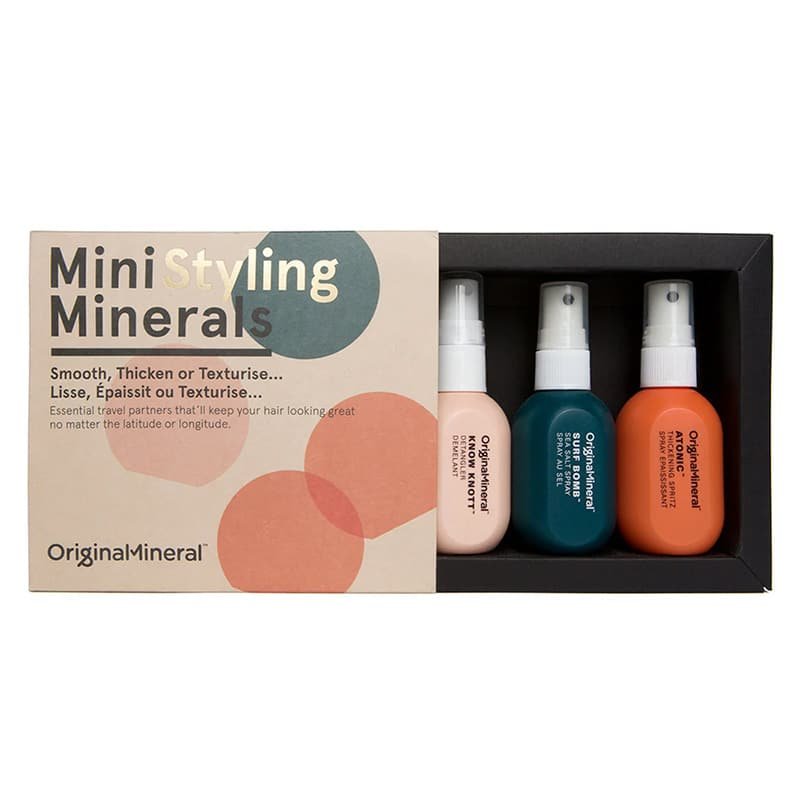 O&M Styling Mineras Kit med tre stylingprodukter i 50 ml rejsestørrelser