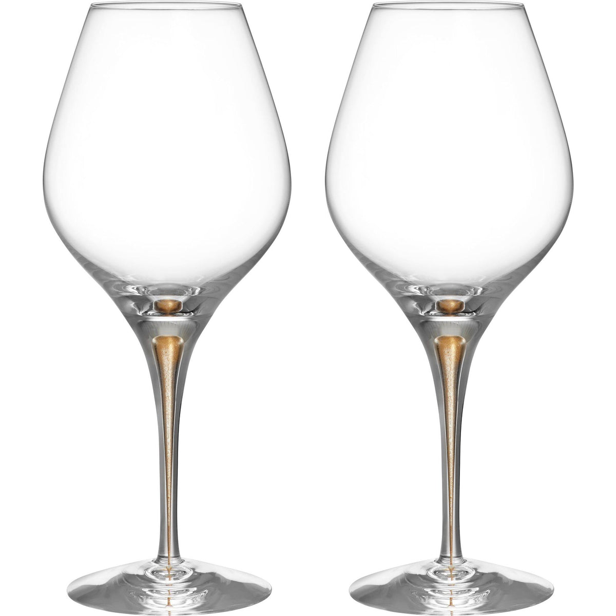 Orrefors Intermezzo Aroma vinglas på 62 cl med guldpigment i glassets boble