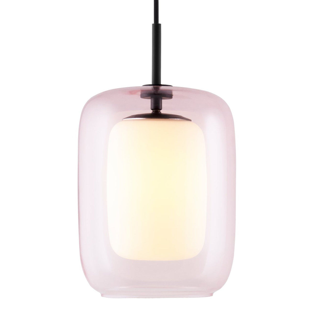Globen Lighting Cuboza loftslampe i fersken og hvid, 20 cm