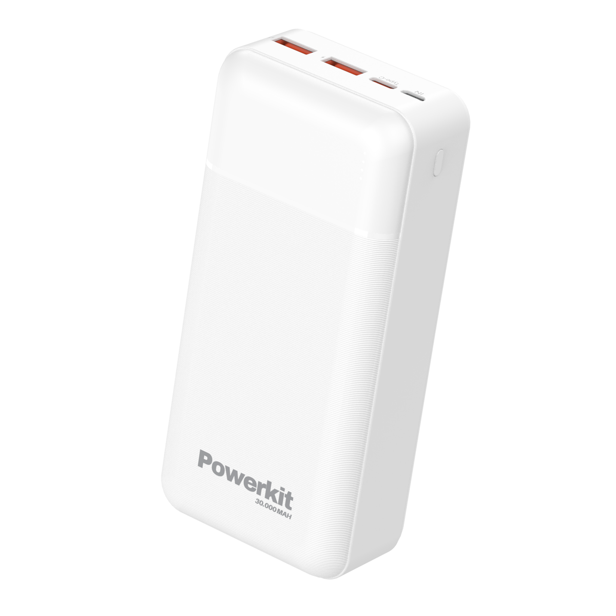 Hvid Powerkit powerbank med 30.000 mAh