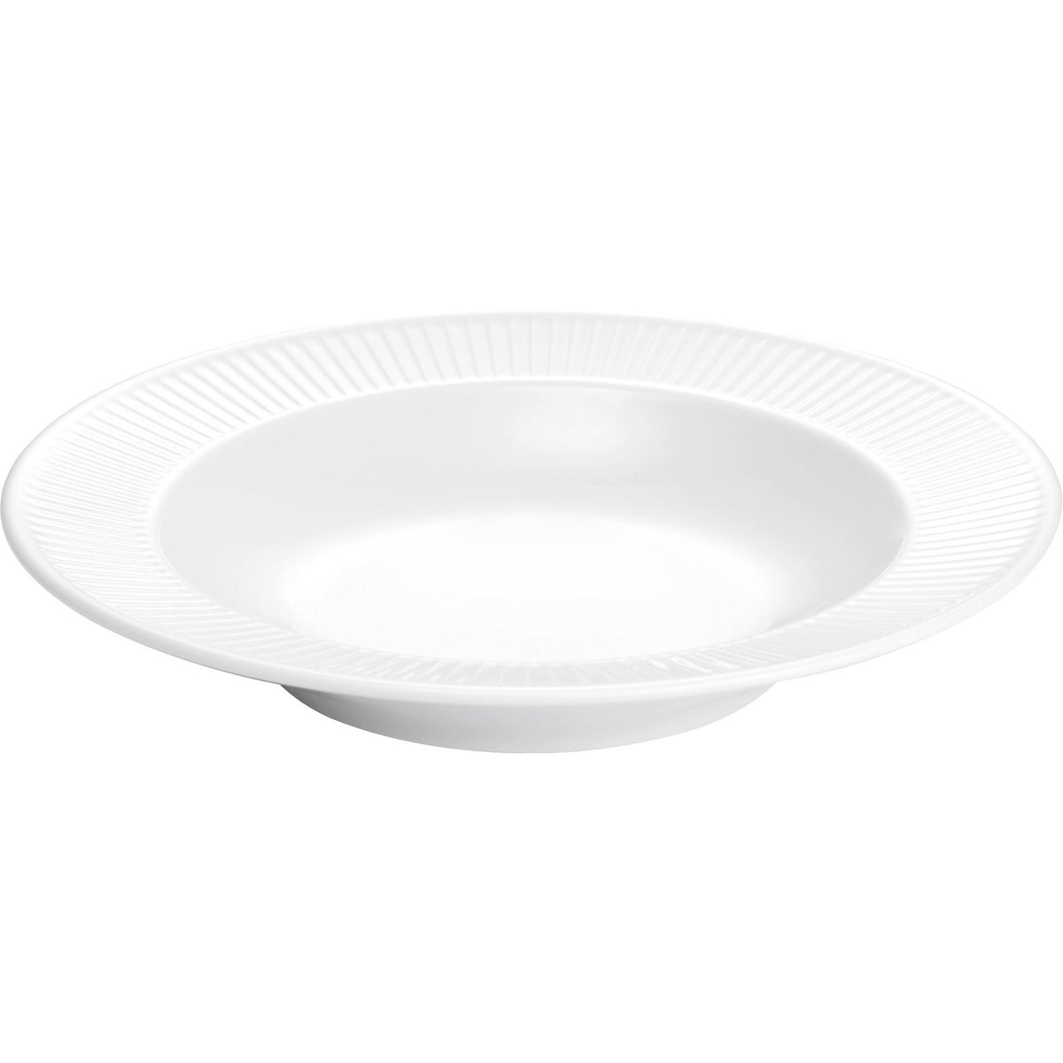 Plissé pastatallerken fra Pillivuyt med dyb form og klassisk design