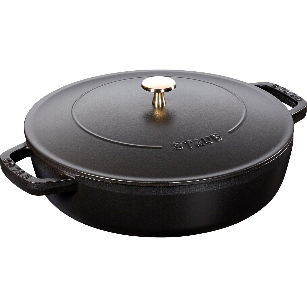Sort Staub Chistera sautégryde på 24 cm