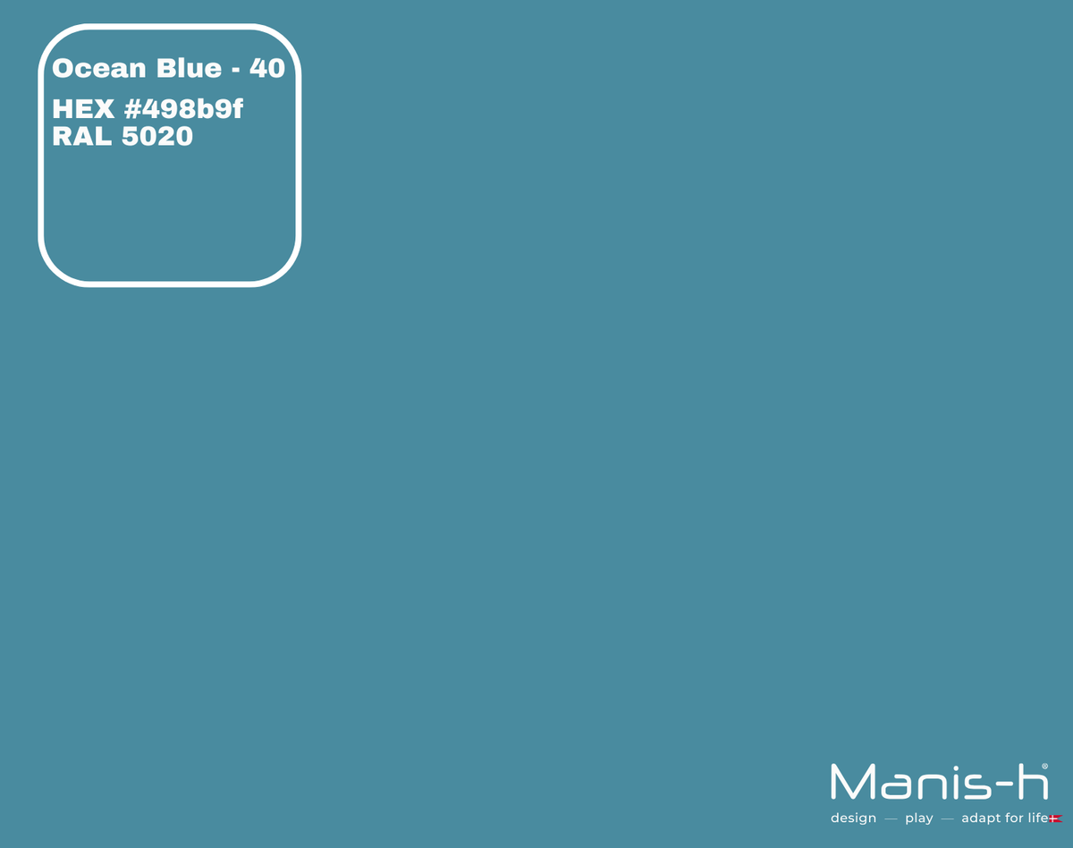 Manis-h sengehest med tremmer i Ocean Blue, 160 cm