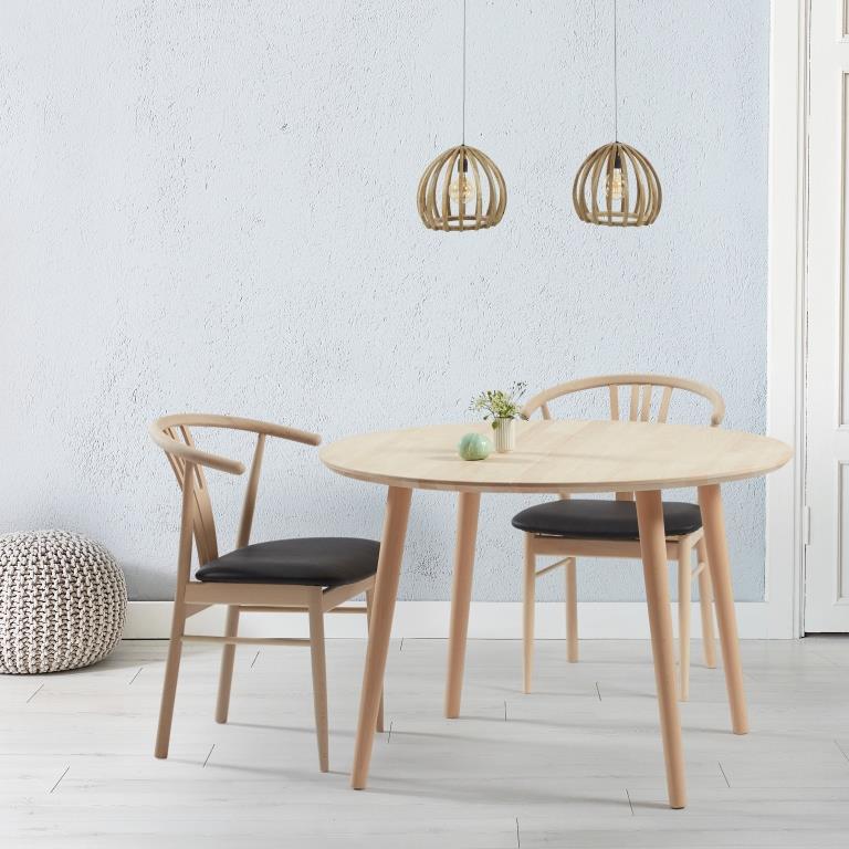 Se DT 100 - Rundt spisebord med 1 tillægsplade i massiv bøg med størrelse ø 100 cm Lakeret ❤ Kæmpe udvalg i 3-nordic - Køb online på udsalg og tilbud lige nu ❤ Billig fragt • Hurtig levering - Varenummer: 3-nordic-214-5615 og barcode / Ean: på lager - Udsalg på Spisestue - Spiseborde - Nordiske designs - enkelt, tidløst og elegant Op til 63% rabat - Kendte mærker på udsalg – over 1.329 brands