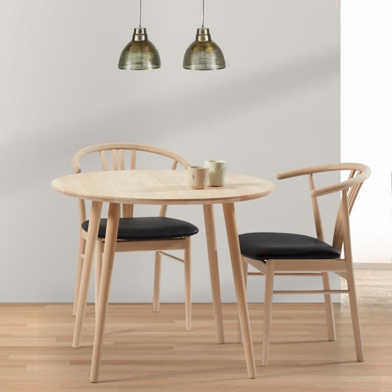 Se DT 100 - Rundt spisebord med 1 tillægsplade i massiv bøg med størrelse ø 90 cm Ubehandlet ❤ Kæmpe udvalg i 3-nordic - Køb online på udsalg og tilbud lige nu ❤ Billig fragt og hurtig levering - Varenummer: 3-nordic-2341-4329 og barcode / Ean: på lager - Udsalg på Spisestue - Spiseborde - Nordiske designs - enkelt, tidløst og elegant Spar helt op til 79% - Stort udsalg på over 739 brands