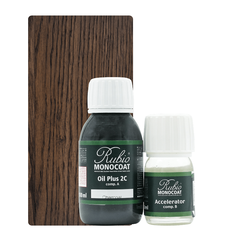Rubio Monocoat Oil Plus 2C træolie i farven Charcoal, 130 ml