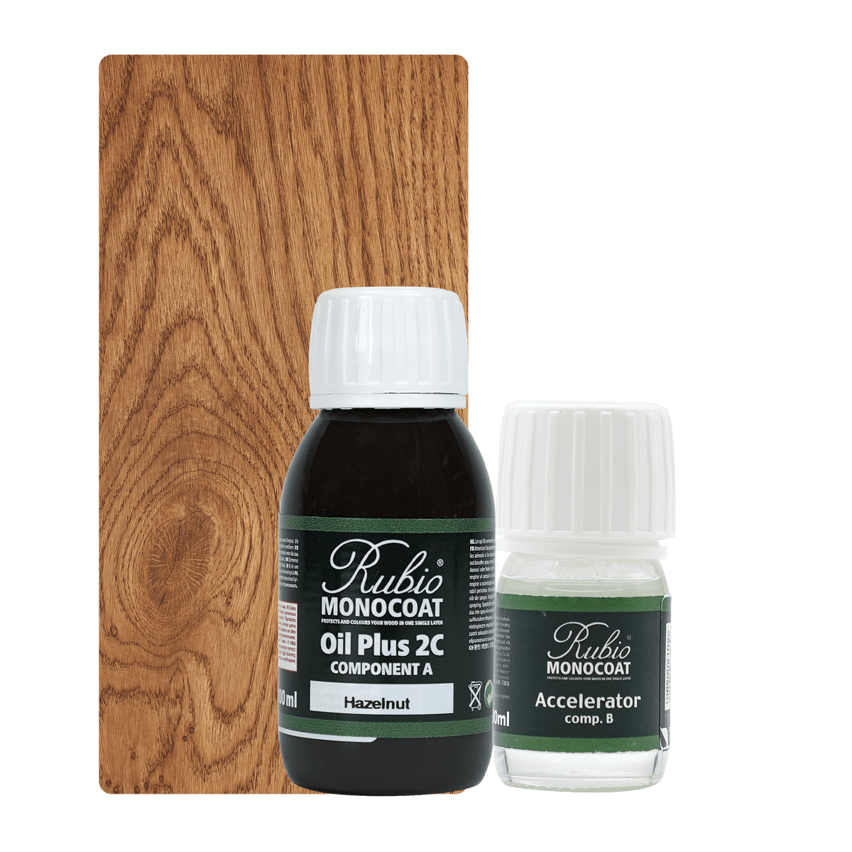 Rubio Monocoat Oil Plus 2C træolie i farven Hazelnut, 130 ml