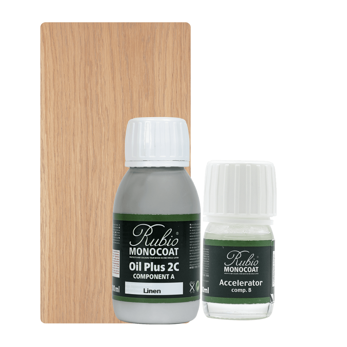 Rubio Monocoat Oil Plus 2C indendørs træolie, farve Linen, 130 ml