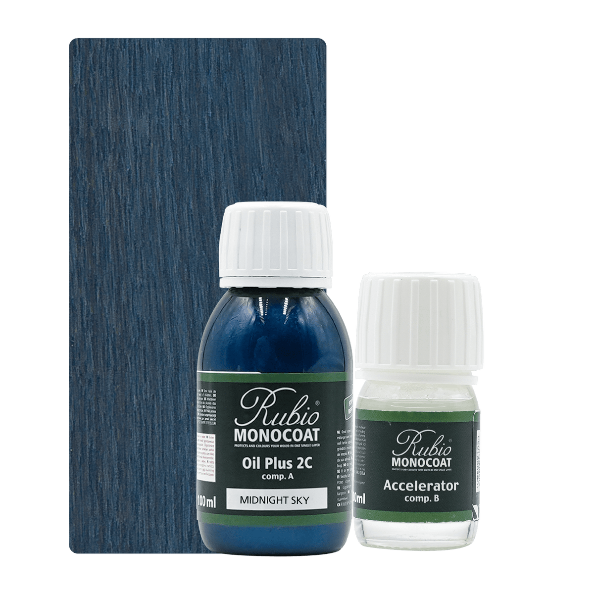 Rubio Monocoat Oil Plus 2C træolie i farven Midnight Sky, 130 ml