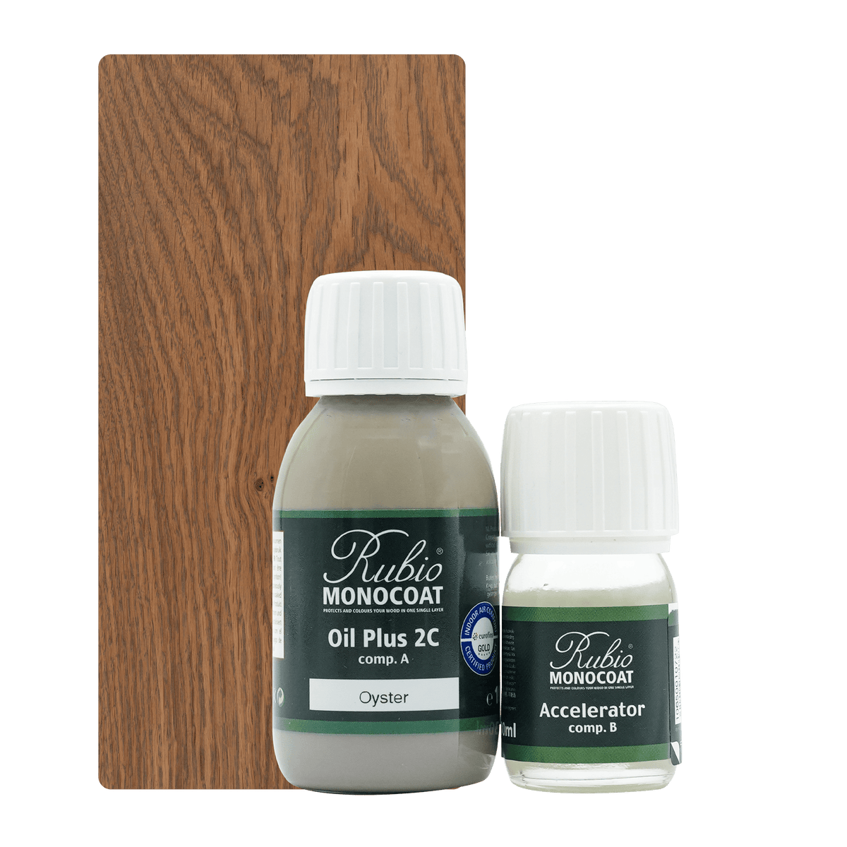 Flaske Rubio Monocoat Oil Plus 2C indendørs træolie i farven Oyster, 130 ml