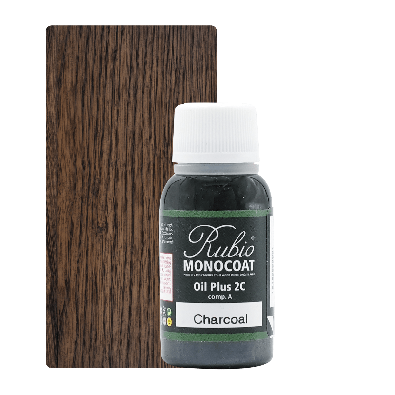 Rubio Monocoat Oil Plus 2C træolie i farven Charcoal, 20 ml