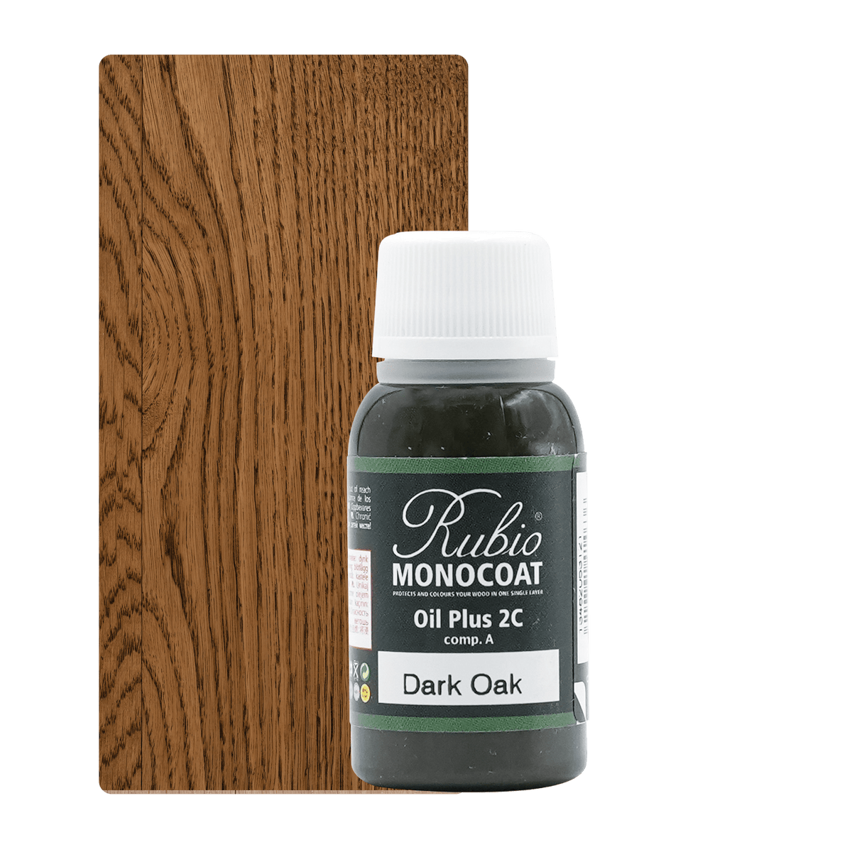 Rubio Monocoat Oil Plus 2C træolie i farven Dark Oak, 20 ml