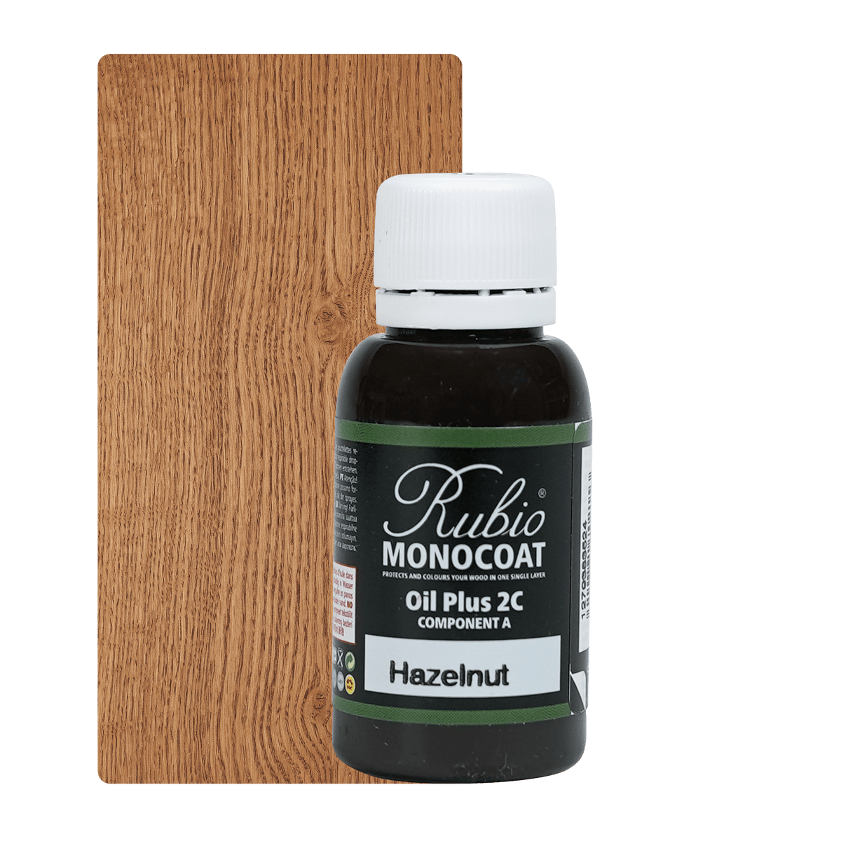 Rubio Monocoat Oil Plus 2C træolie i farven Hazelnut, 20 ml