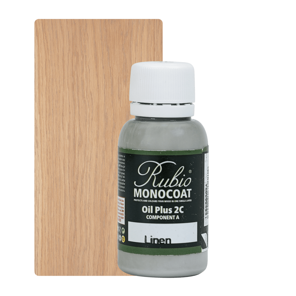 Rubio Monocoat Oil Plus 2C indendørs træolie, farve Linen, 20 ml