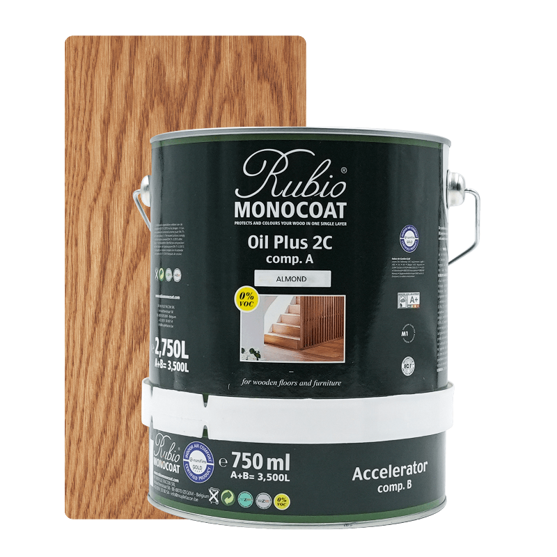 Rubio Monocoat Oil Plus 2C træolie i farven Almond, 3,5 liter