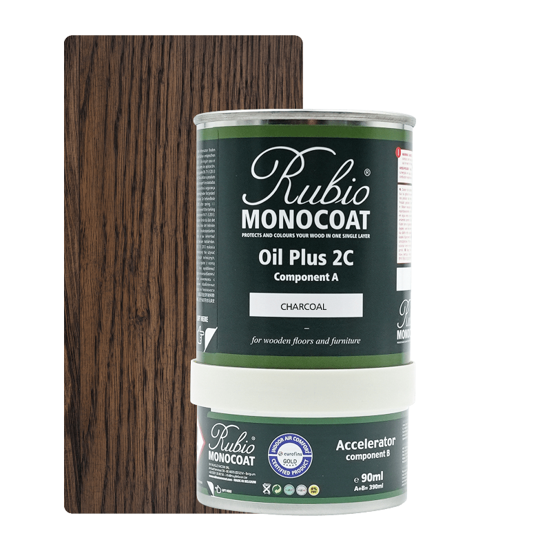 Rubio Monocoat Oil Plus 2C træolie i farven Charcoal, 390 ml