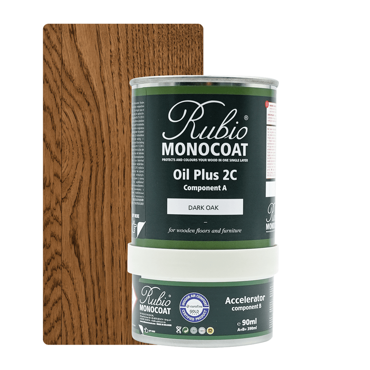 Rubio Monocoat Oil Plus 2C træolie i farven Dark Oak, 390 ml