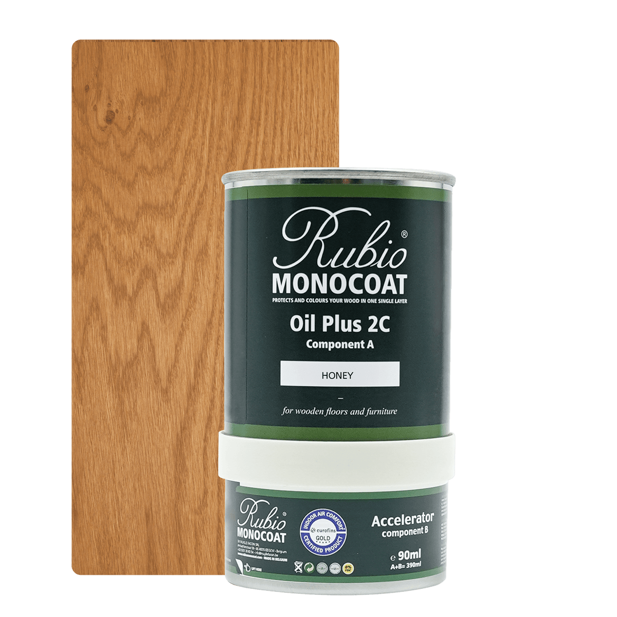 Rubio Monocoat Oil Plus 2C træolie i farven Honey, 390 ml