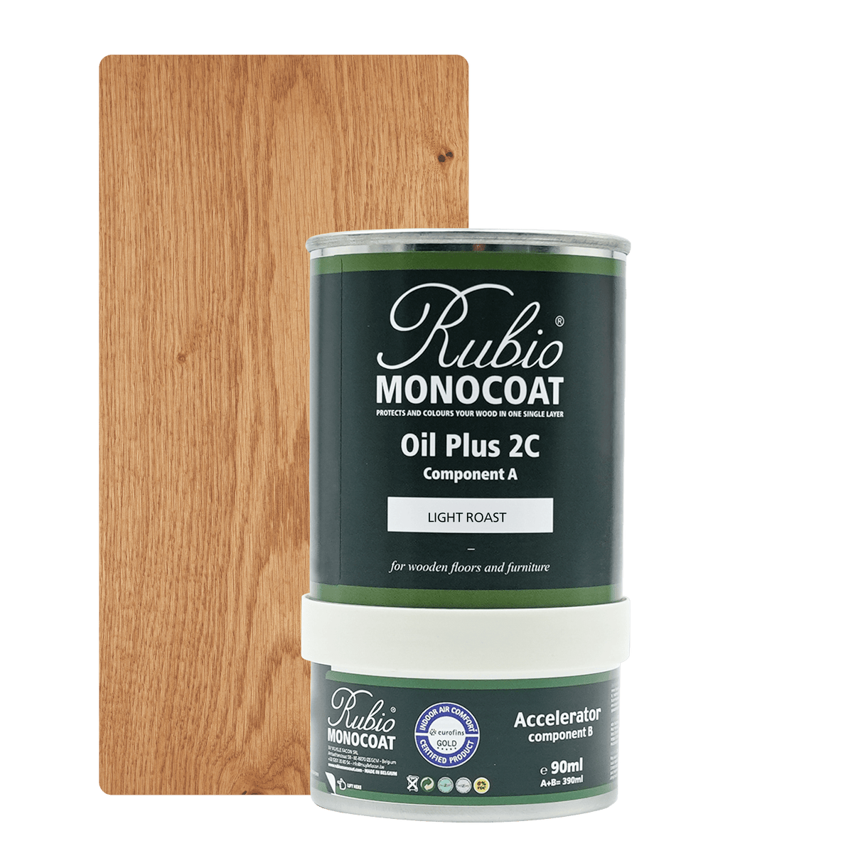 Rubio Monocoat Oil Plus 2C træolie i farven Light Roast, 390 ml