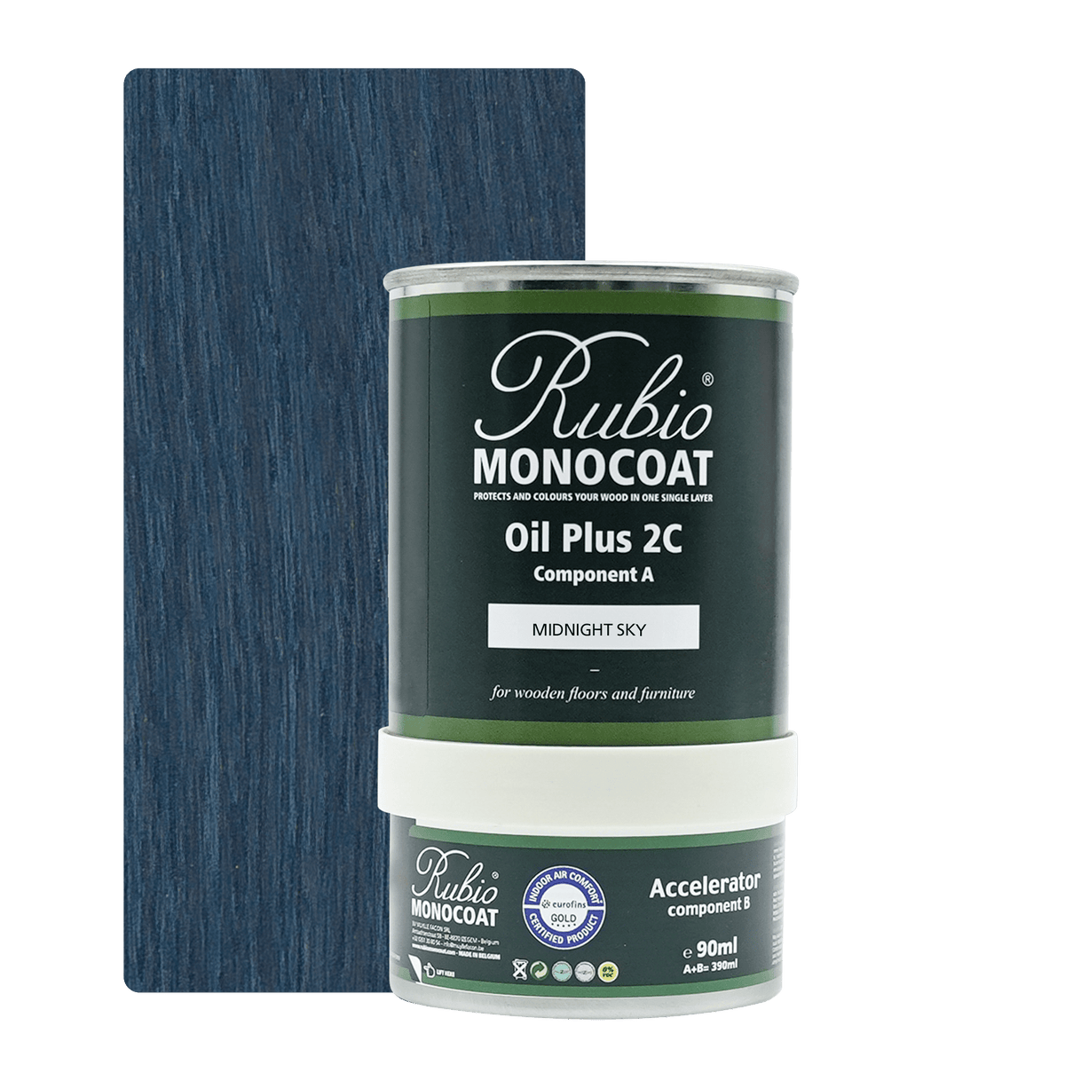 Rubio Monocoat Oil Plus 2C træolie i farven Midnight Sky, 390 ml