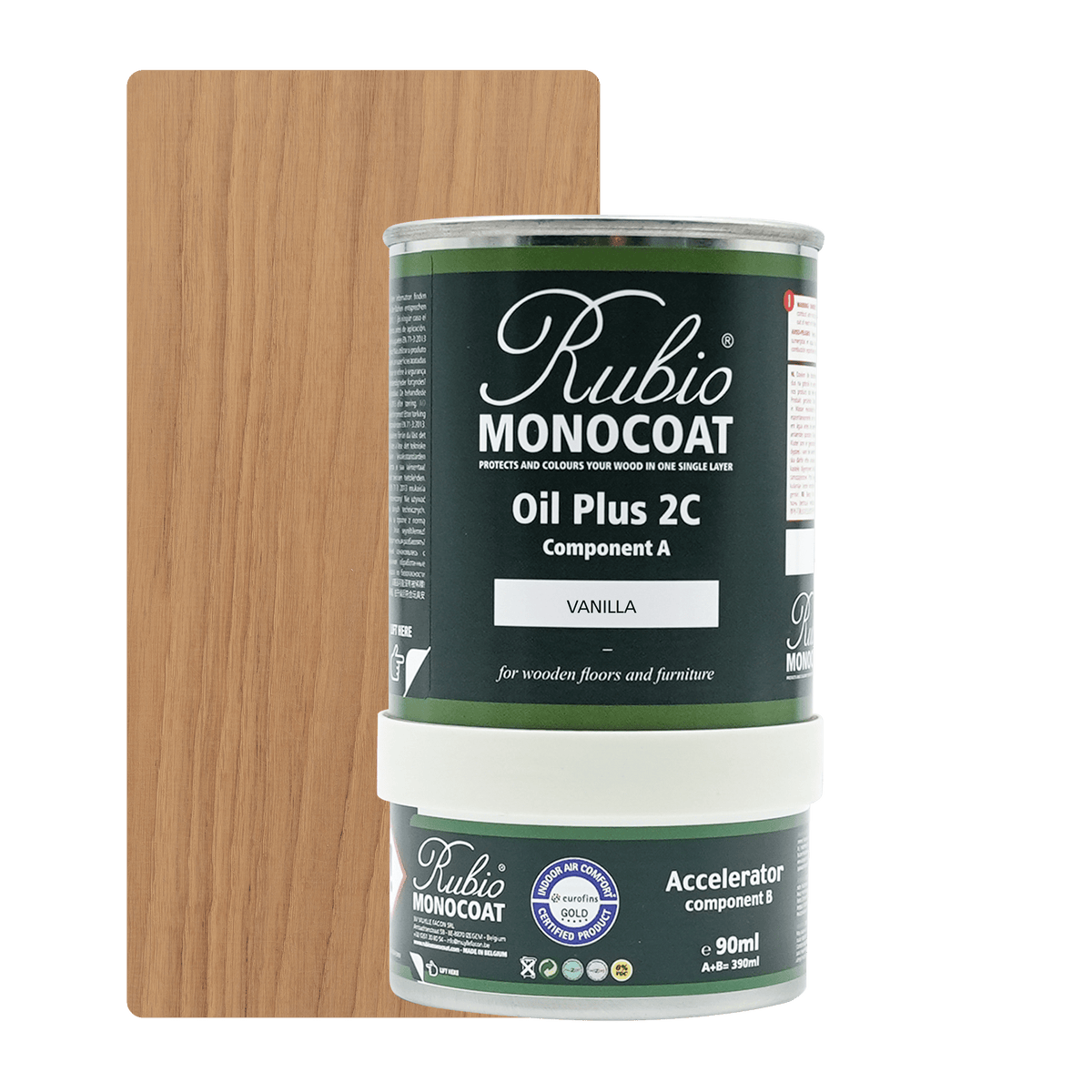 Rubio Monocoat Oil Plus 2C indendørs træolie i farven Vanilla, 390 ml
