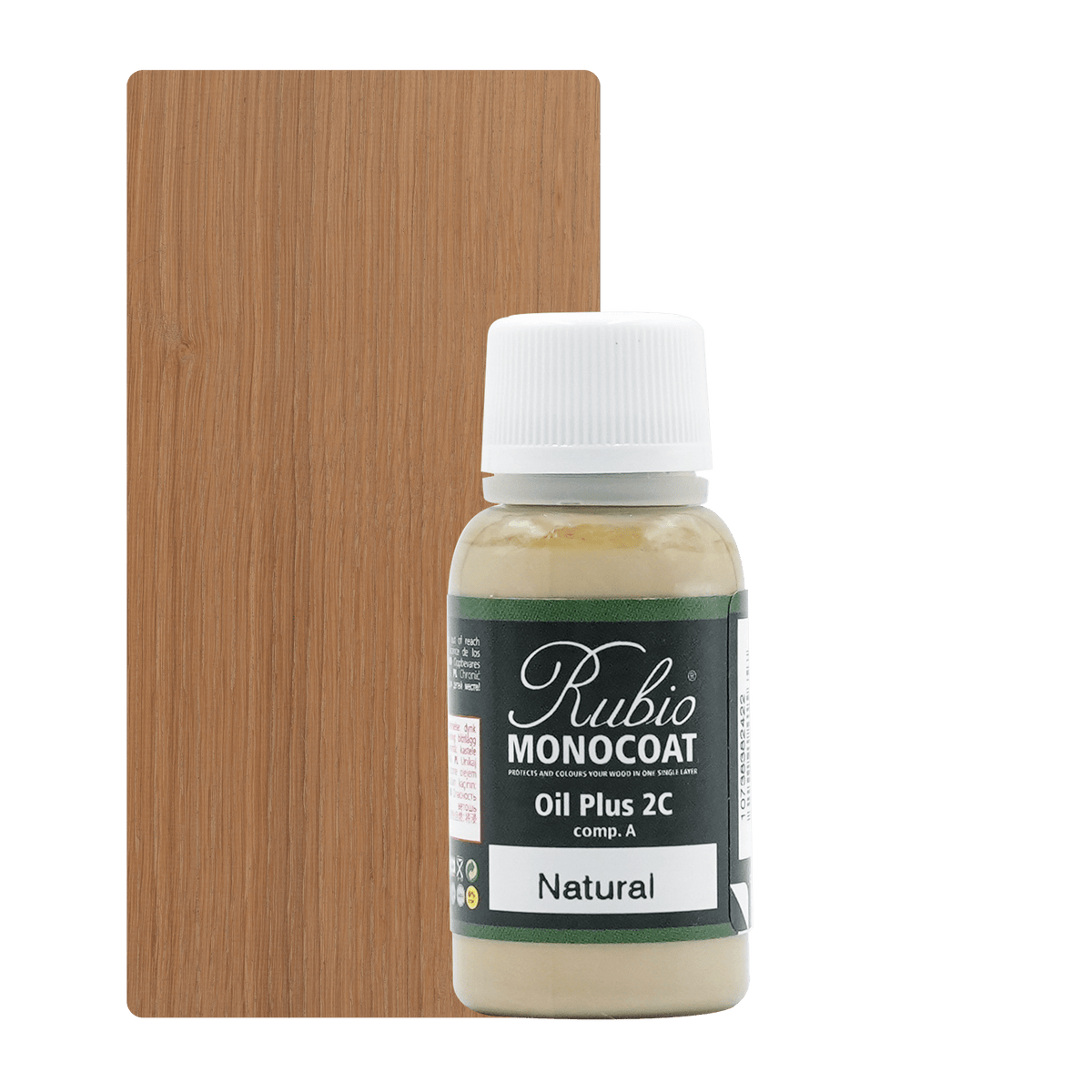 Rubio Monocoat Oil Plus 2C indendørs træolie i nuancen Natural, 20 ml