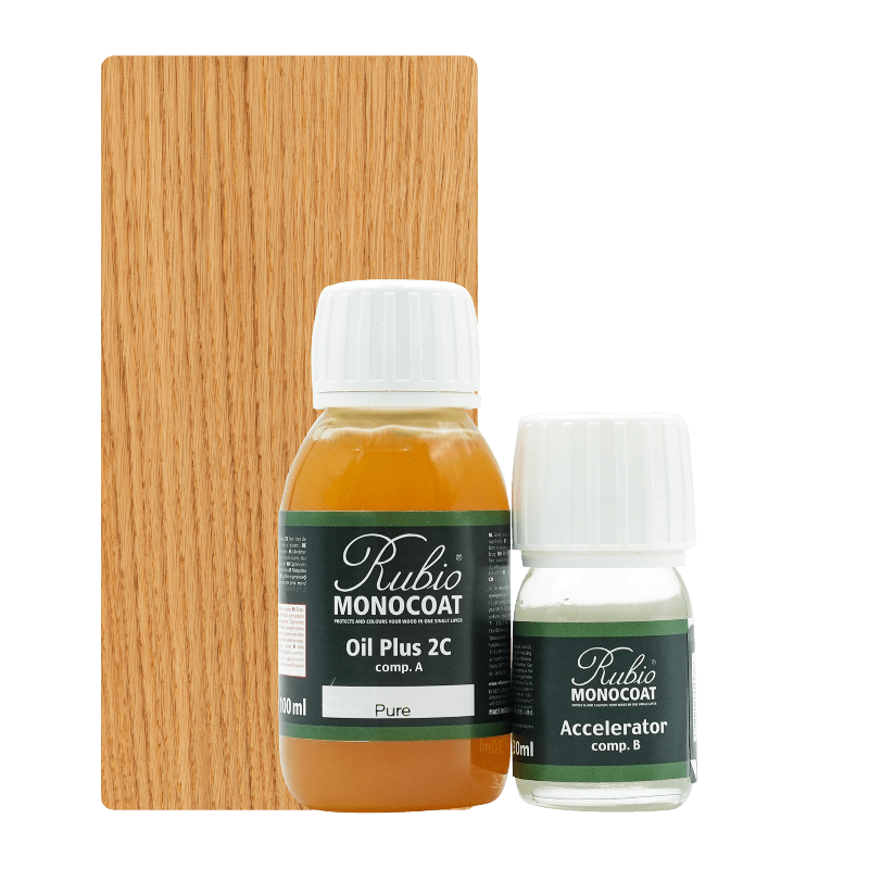 Rubio Monocoat Oil Plus 2C indendørs træolie i nuancen Pure, 130 ml