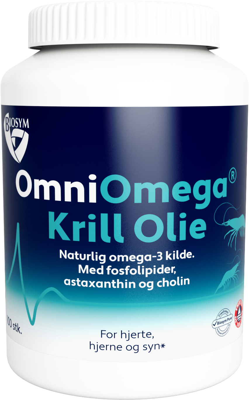 Biosym OmniOmega Krill Olie kosttilskud med 100 kapsler