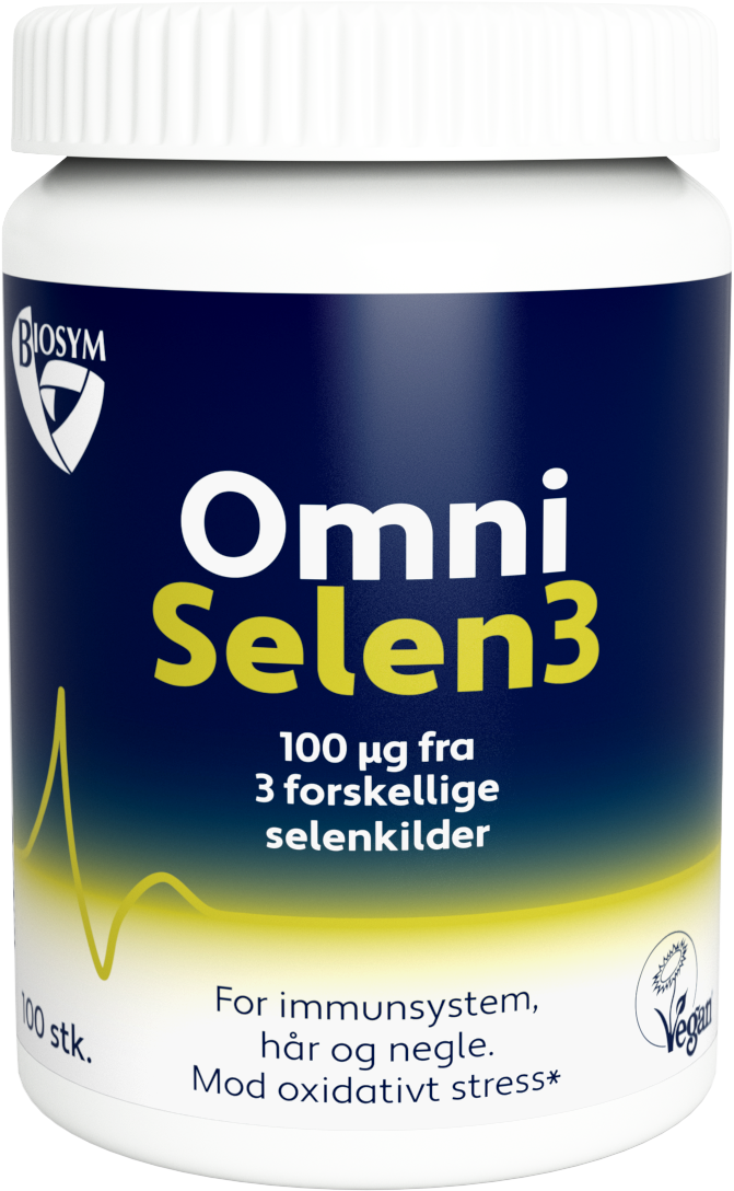 Pakning med Biosym OmniSelen3 seleniumtabletter, 100 tabletter