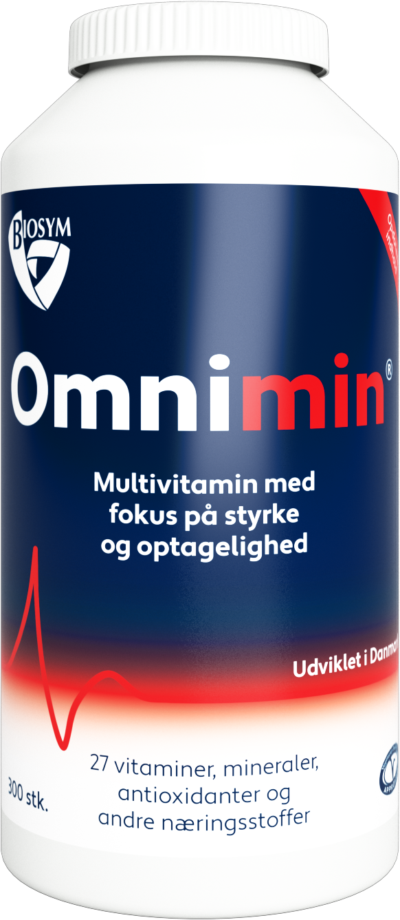 Pakning med Biosym Omnimin multivitamin, 300 tabletter