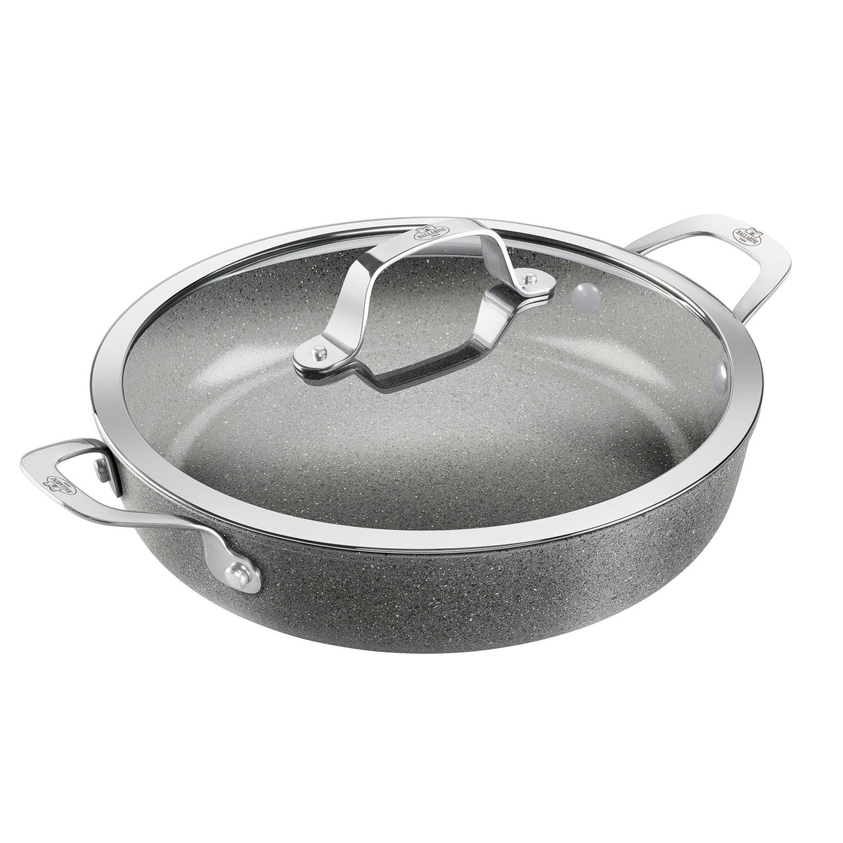 Ballarini Salina serveringspande i aluminium på 28 cm med glaslåg